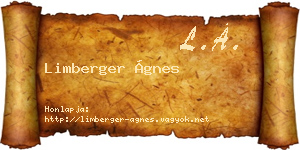 Limberger Ágnes névjegykártya